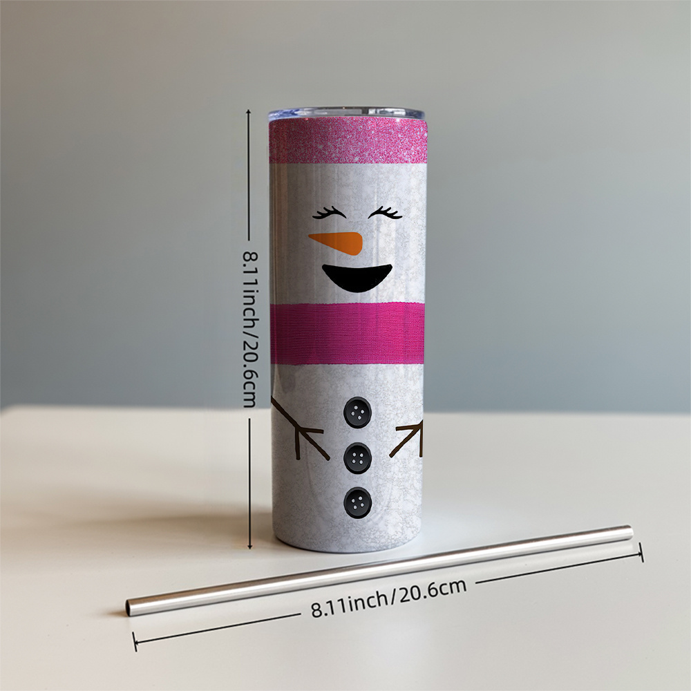 귀여운 눈사람 얼굴 디자인의 대형 20oz 보온컵 1개 - Tumbler 20Oz White 리뷰 및 가격
