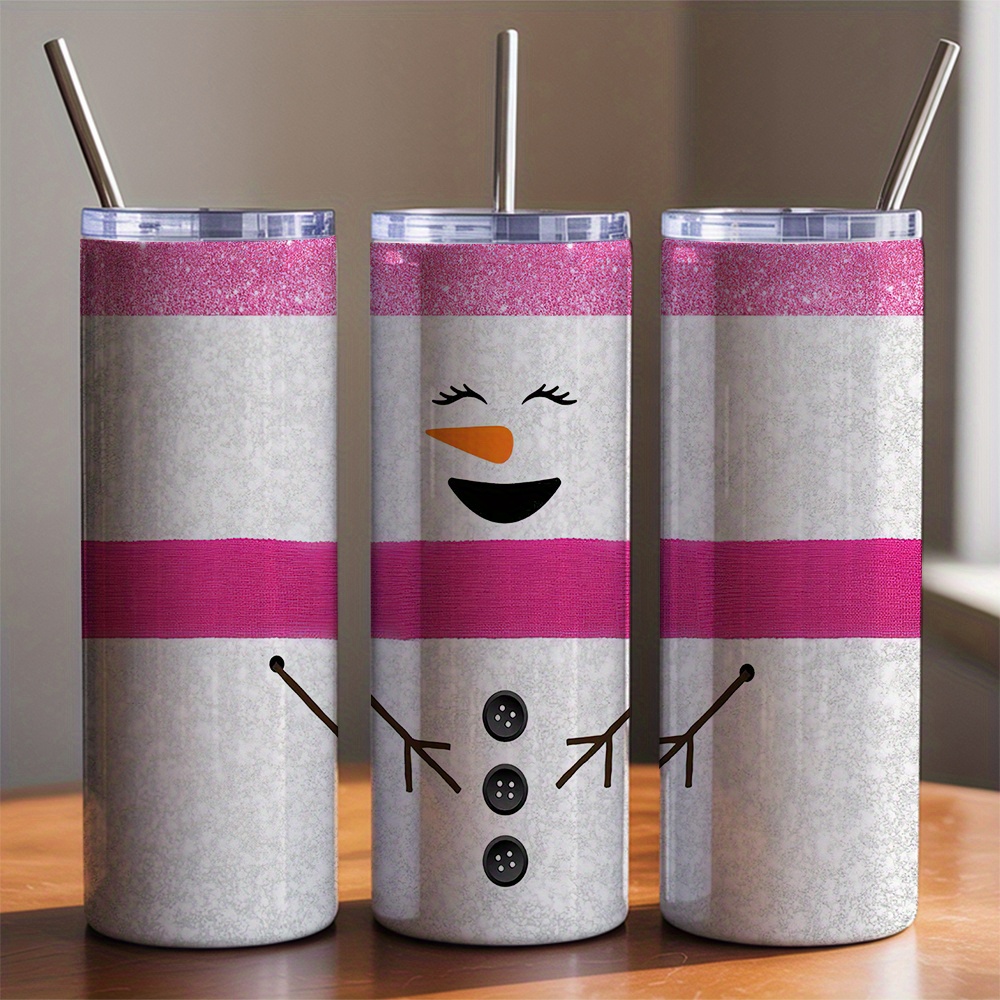 귀여운 눈사람 얼굴 디자인의 대형 20oz 보온컵 1개 - Tumbler 20Oz White 리뷰 및 가격