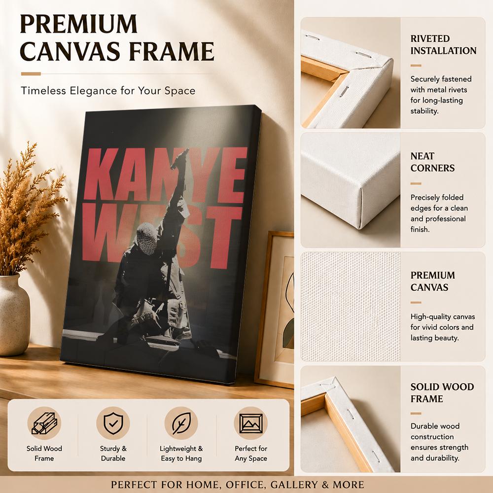 래퍼 싱어맨 K-카니예 웨스트 그림 캘리그라피 HD 캔 - Canvas Wrap Ready 리뷰 및 가격