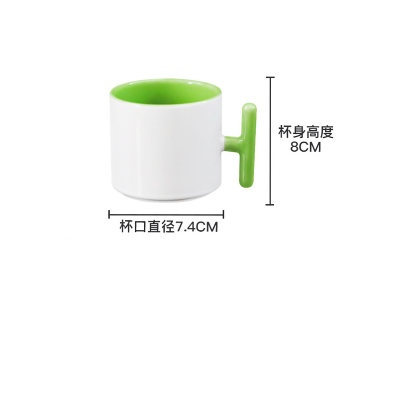2개 세트 창의적인 T자형 손잡이 세라믹 머그컵 승화  - Sublimation Mug White 리뷰 및 가격