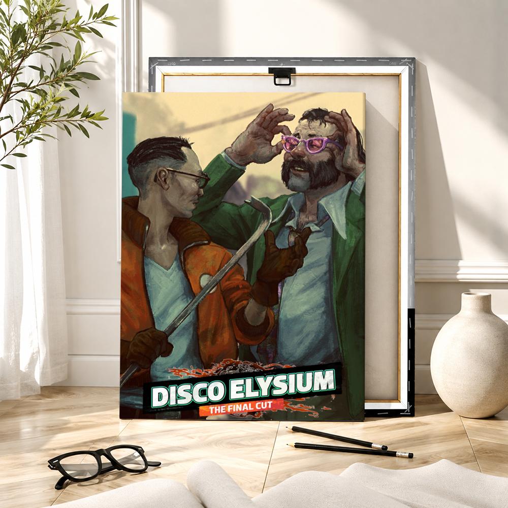 디스코 엘리시움 핫 비디오 게임 그림 캘리그라피 HD  - Canvas Wrap Ready 리뷰 및 가격